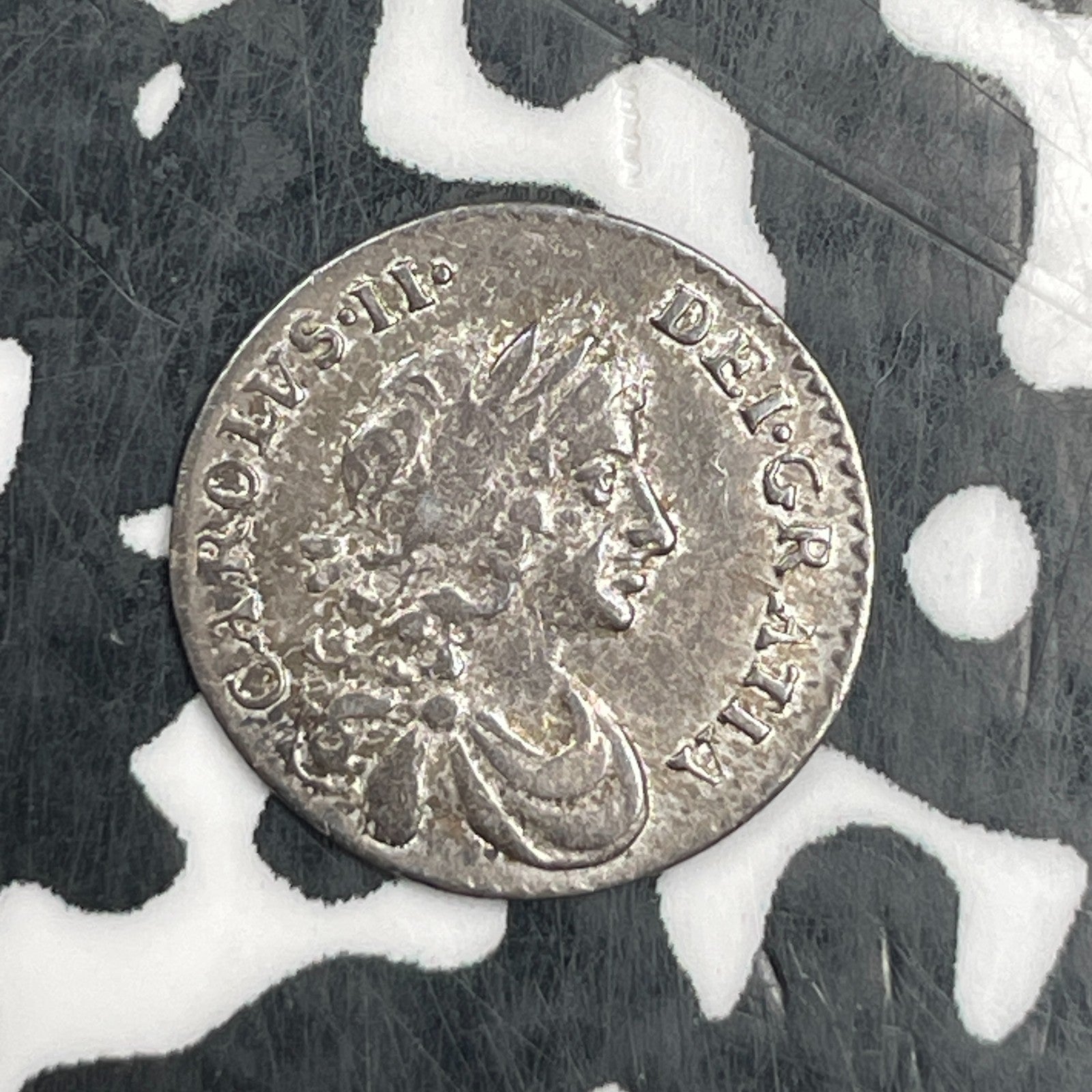 1670 Great Britain Charles II 1 Penny Lot#JM1661 Silver! High Grade! Beautiful!