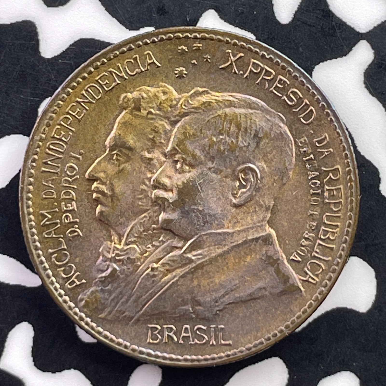 1922 Brazil 500 Reis Lot#C5549 High Grade! Beautiful!