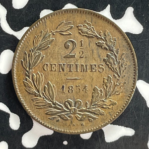 1854 Luxembourg 2 Centimes Lot#T7512 Nice!