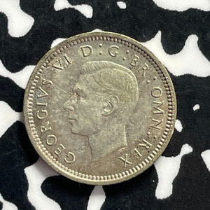 1942 Great Britain 3 Pence Threepence Lot#T9514 Silver! High Grade! Beautiful!