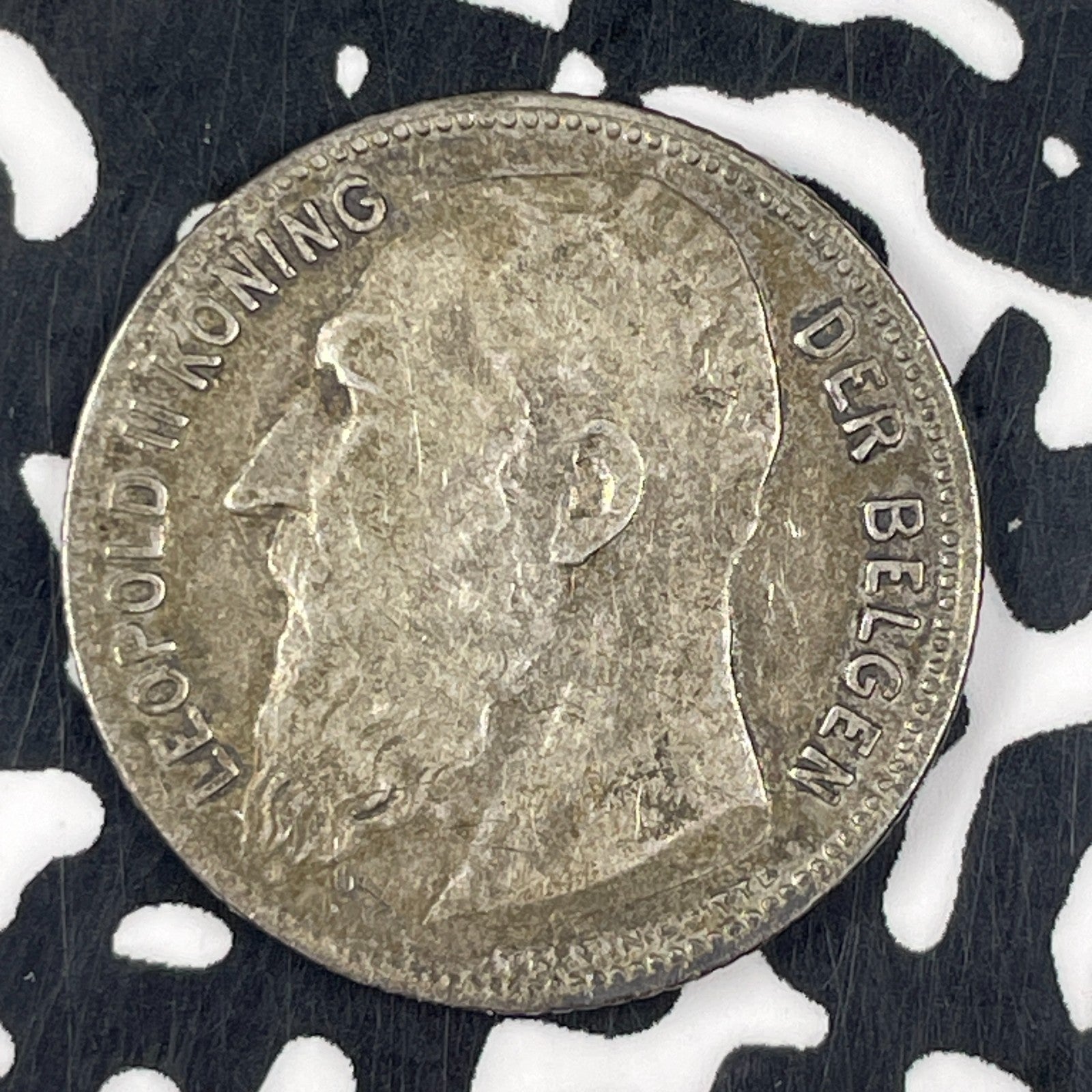 1909 Belgium 1 Franc Lot#F4740 Silver!