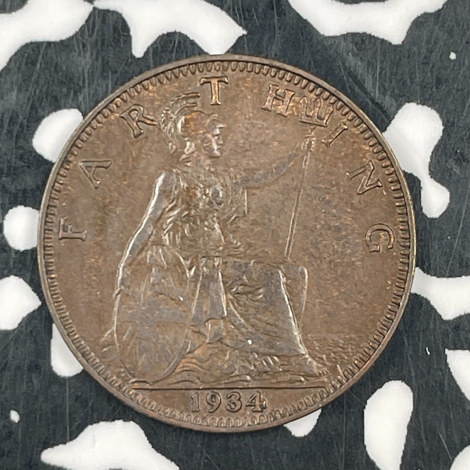 1934 Great Britain Farthing Lot#F5573 Nice!