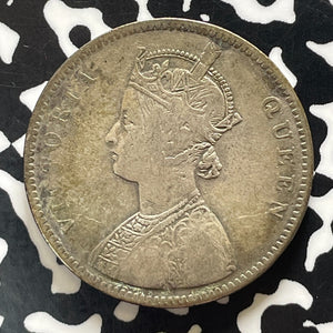1862 India 1 Rupee Lot#T5695 Silver!