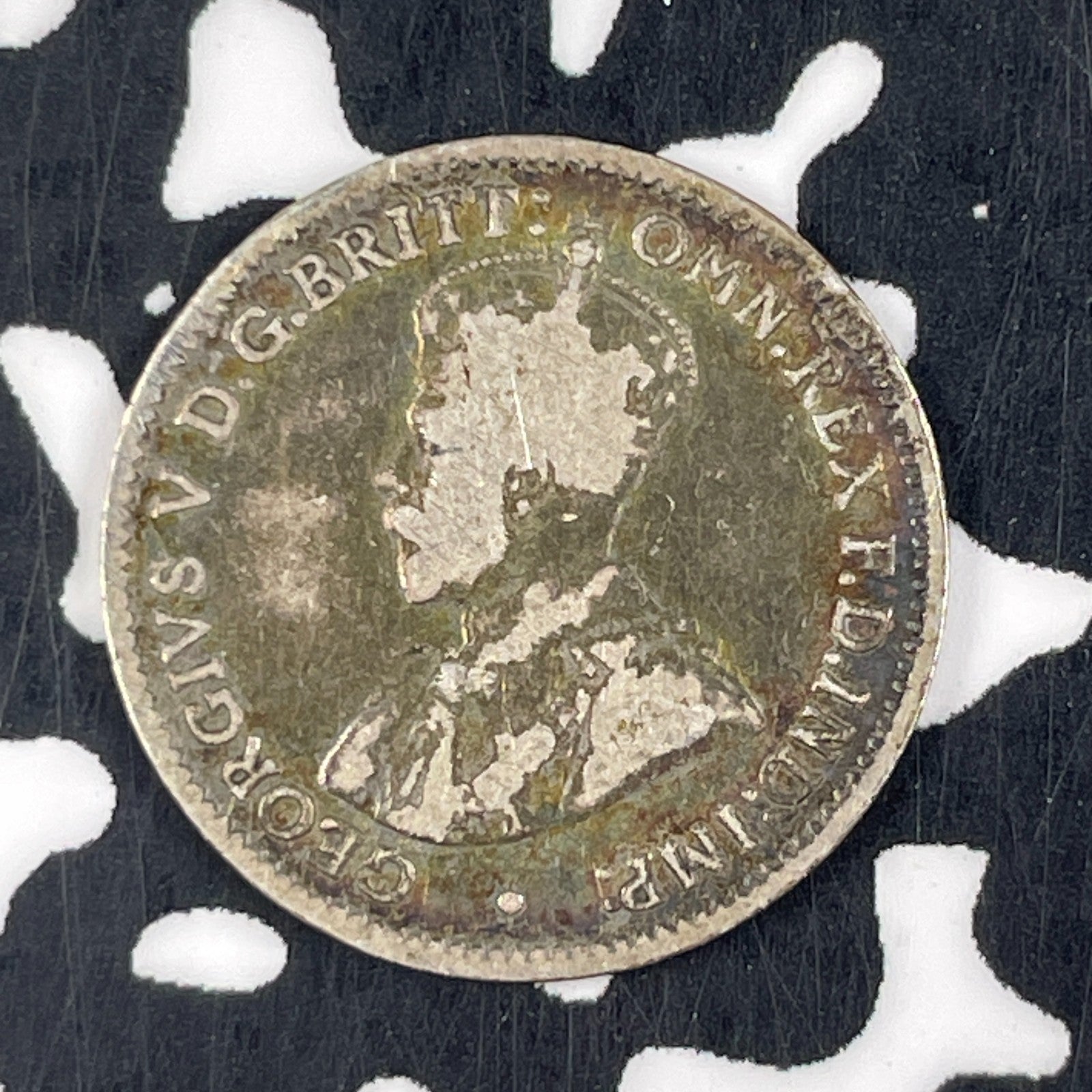 1917-M Australia 3 Pence Threepence Lot#F4430 Silver!