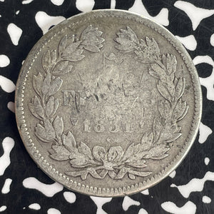 1831-W France 5 Franc Lot#T8333 Large Silver Coin!