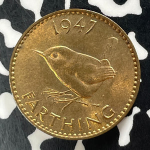 1947 Great Britain Farthing Lot#T4248 Nice!