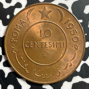 1950 Somalia 10 Centesimi Lot#E7850 High Grade! Beautiful!