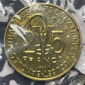 1980 Western African States Essai 25 Francs Lot#MK221 High Grade! Beautiful! FAO