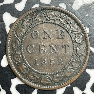 1858 Canada Large Cent Lot#JM9523 Key Date!