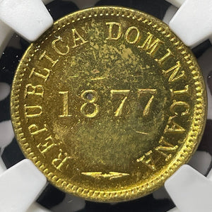 1877 Dominican Republic 1 Centavo NGC MS63 Lot#G8935 Choice UNC!