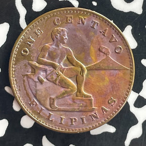1944-S U.S. Philippines 1 Centavo Lot#T7577 Beautiful Detail, Reverse Stained