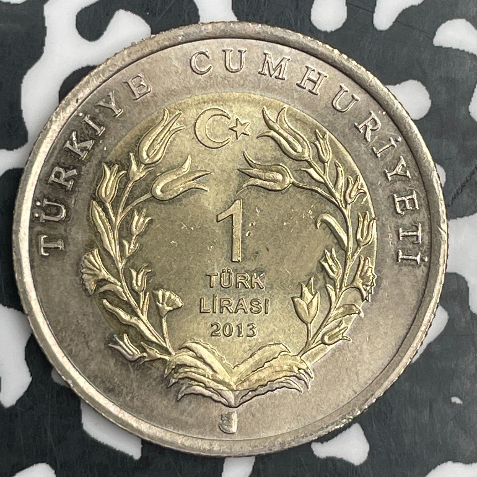 2013 Turkey 1 Lira Lot#F9576 High Grade! Beautiful! Crane