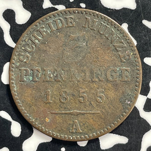 1855-A Germany Prussia 3 Pfennig Lot#C0743