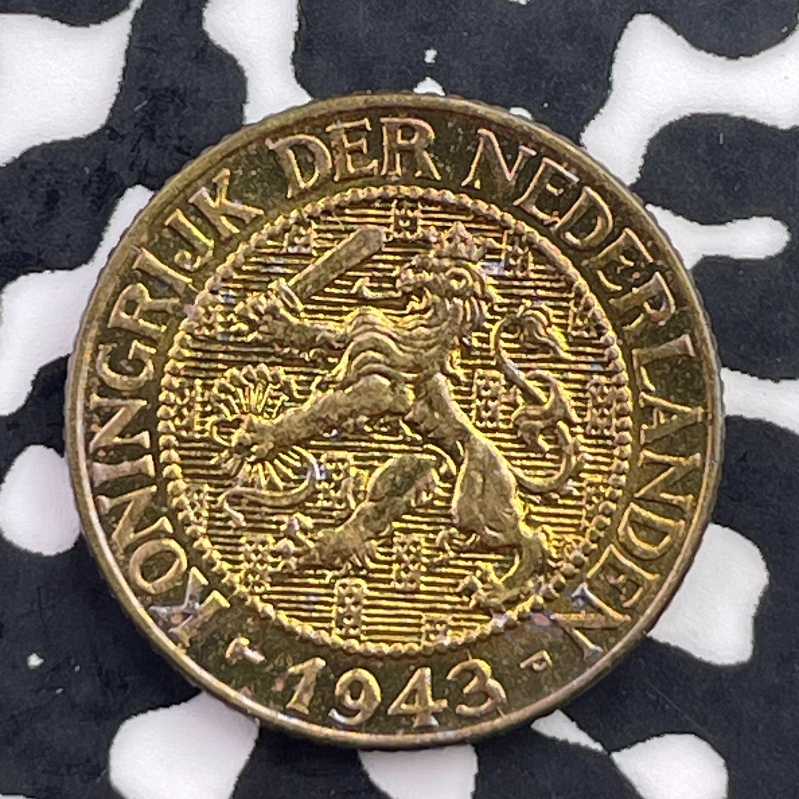 1943 Suriname 1 Cent Lot#C5618 High Grade! Beautiful!