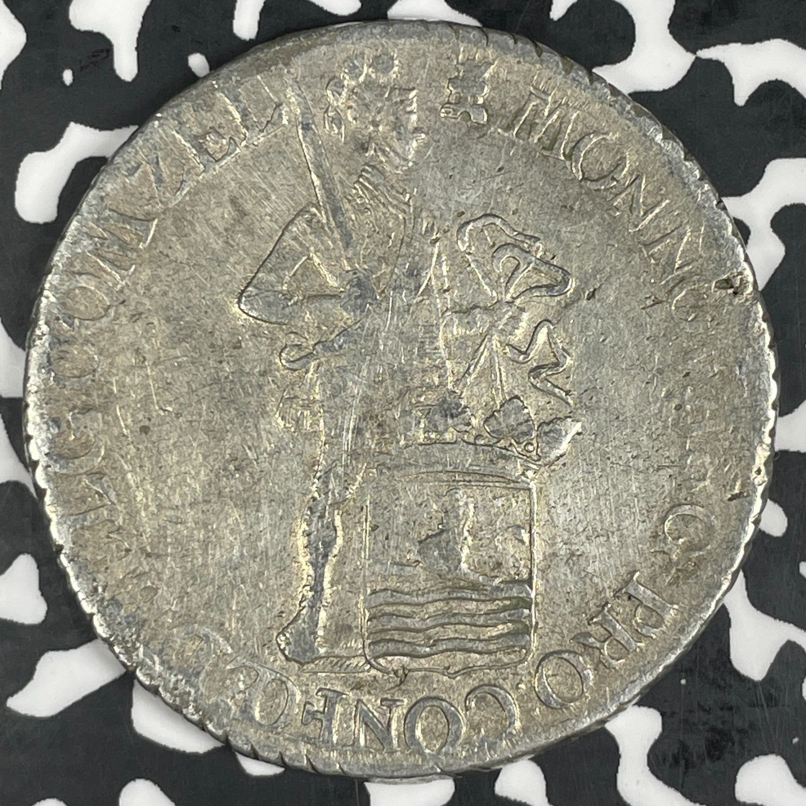 1786 Netherlands Zeeland 1 Ducat Lot#JM0736 Large Silver! KM#52.4