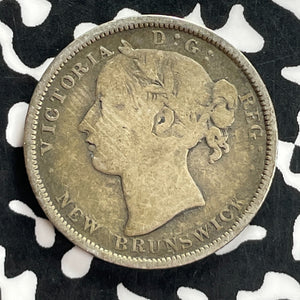 1864 New Brunswick 20 Cents Lot#T7210 Silver!