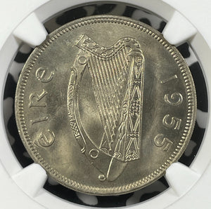 1955 Ireland 1/2 Crown NGC MS64 Lot#G020 Choice UNC!