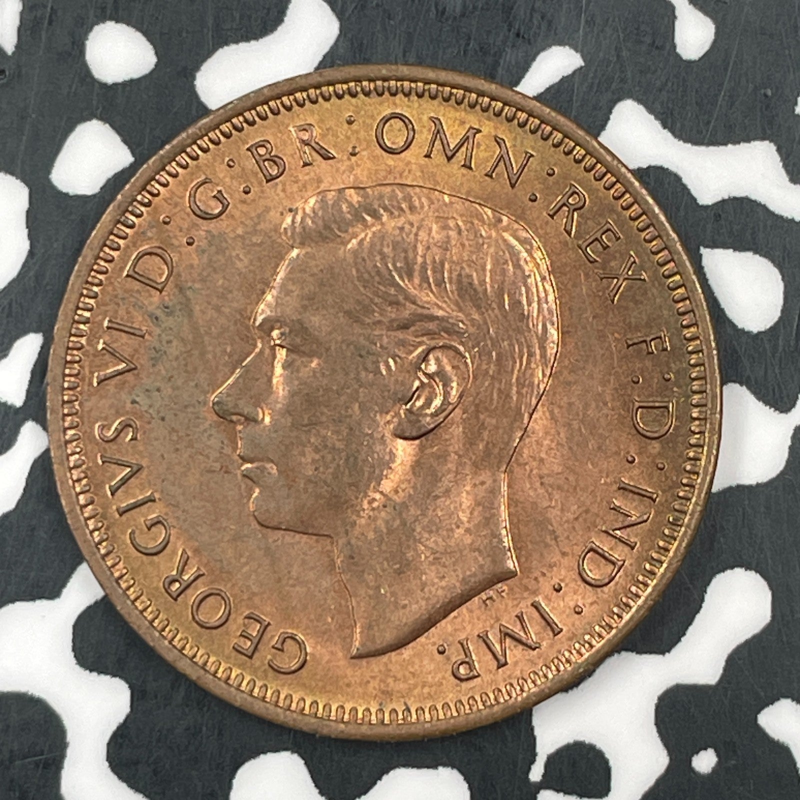 1944 Great Britain 1/2 Penny Half Penny Lot#F5130 High Grade! Beautiful!