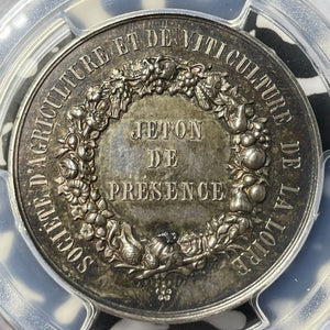 (1880-DT) France Loire Agriculture/Viticulture Jeton PCGS MS62 Lot#G9444 Silver!