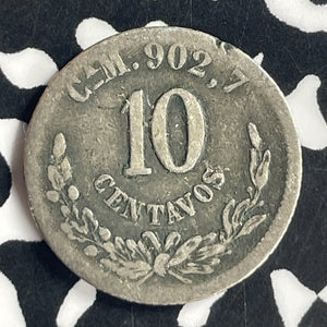 1894-CM Mexico 10 Centavos Lot#T6903 Silver!