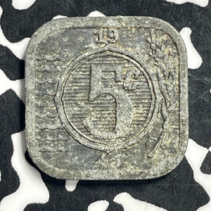 1943 Netherlands 5 Cents Lot#C0545