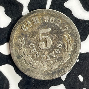 1894-CA M Mexico 5 Centavos Lot#C1120 Silver! Bent