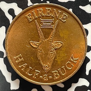 1958 Buck Island 1/2 Buck Half Buck Lot#T5421 High Grade! Beautiful! KM#XTN1