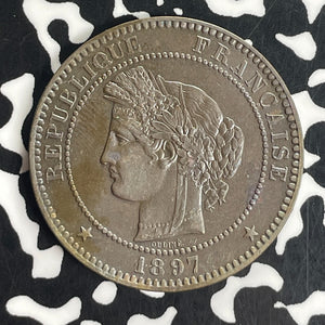 1897 France 10 Centimes Lot#T8241 High Grade! Beautiful!