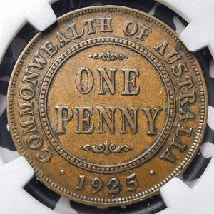 1925 Australia 1 Penny NGC VF35BN Lot#G7229