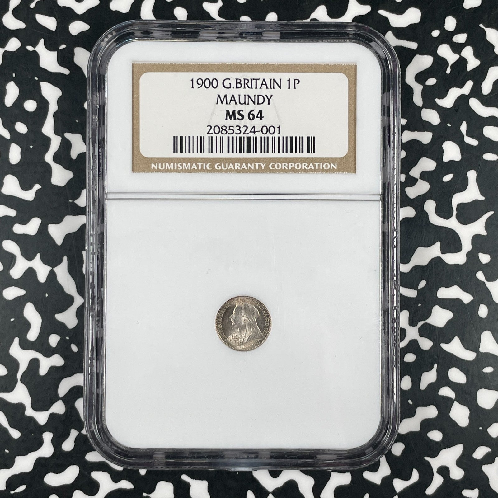 1900 Great Britain Victoria Maundy 1 Penny NGC MS64 Lot#G3381 Silver!