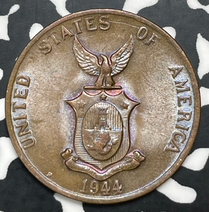 1944-S U.S. Philippines 1 Centavo Lot#C0344 High Grade! Beautiful!