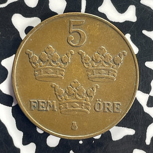 1922 Sweden 5 Ore Lot#T8736