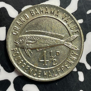 (1950) Bahamas Grand Bahamas 4 1/2 Pence Token Lot#T1567