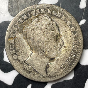 1848 Sweden 1/16 Riksdaler Lot#T3922 Silver!