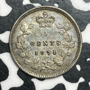 1871 Canada 5 Cents Lot#JM9503 Silver! Nice!