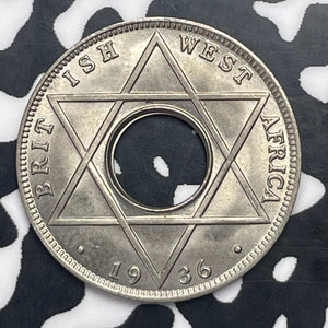 1936 British West Africa 1/10 Penny Lot#C0945 KM#14