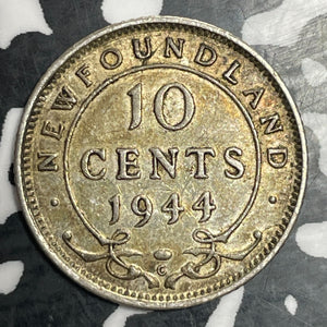 1944-C Newfoundland 10 Cents Lot#T2871 Silver!