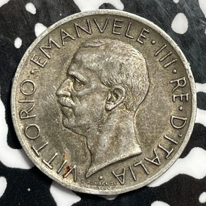 1927-R Italy 5 Lire Lot#E4268 Silver!