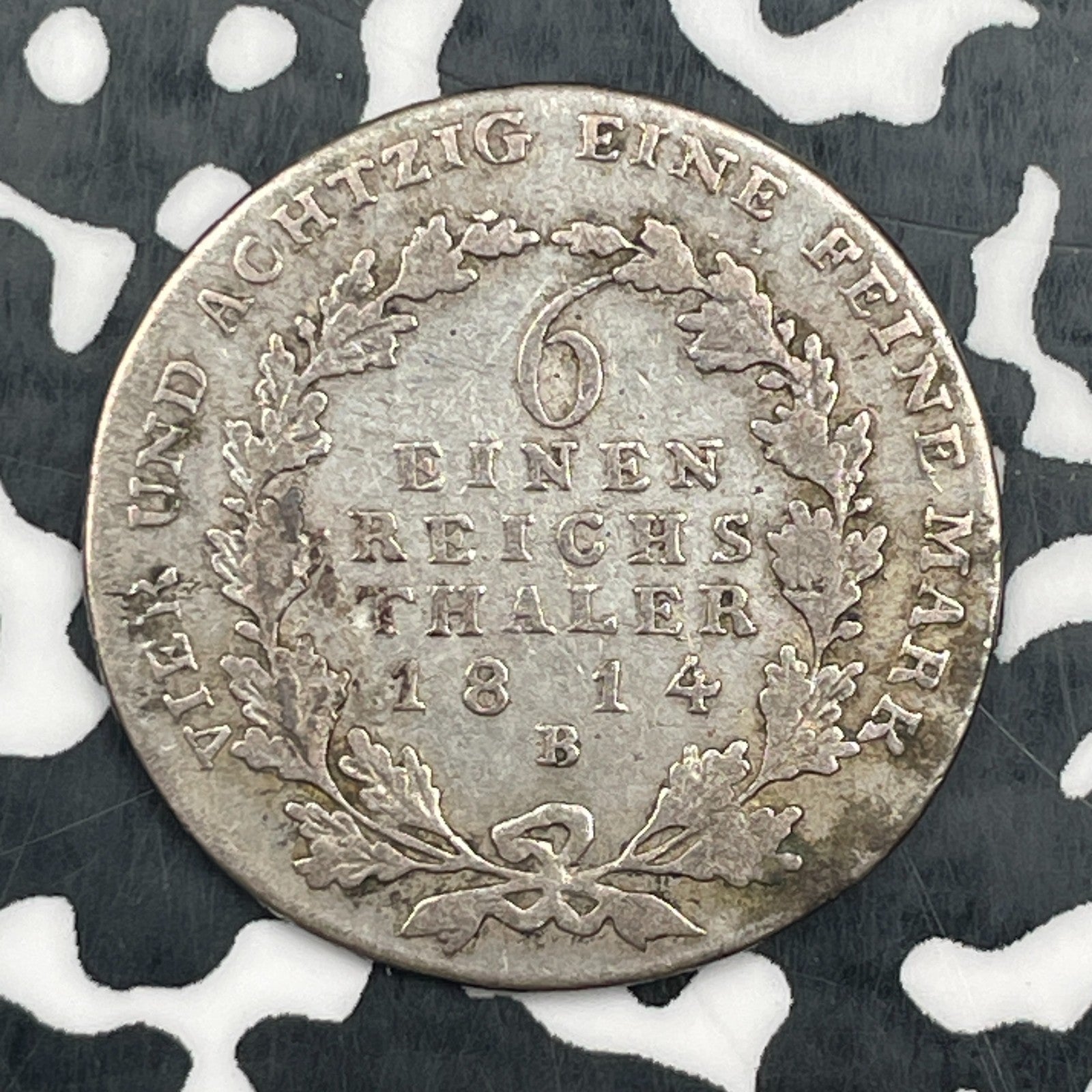 1814-B Germany Prussia 1/6 Thaler Lot#N3489 Silver!