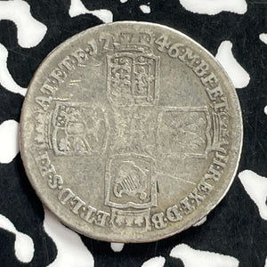1746-Lima Great Britain George II 6 Pence Sixpence Lot#JM9848 Silver!