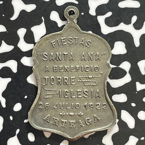 1922 Argentina Arteaga Santa Ana Cathedral Medal Lot#E9317 25x34mm