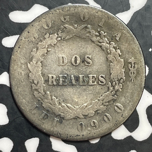 1850 Colombia Bogota 2 Reales Lot#T1263 Silver!