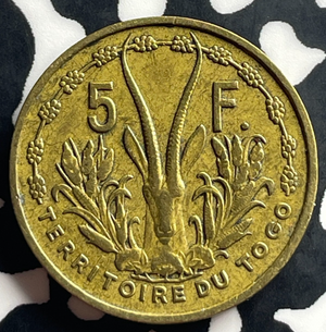 1956 Togo 5 Francs Lot#T8986