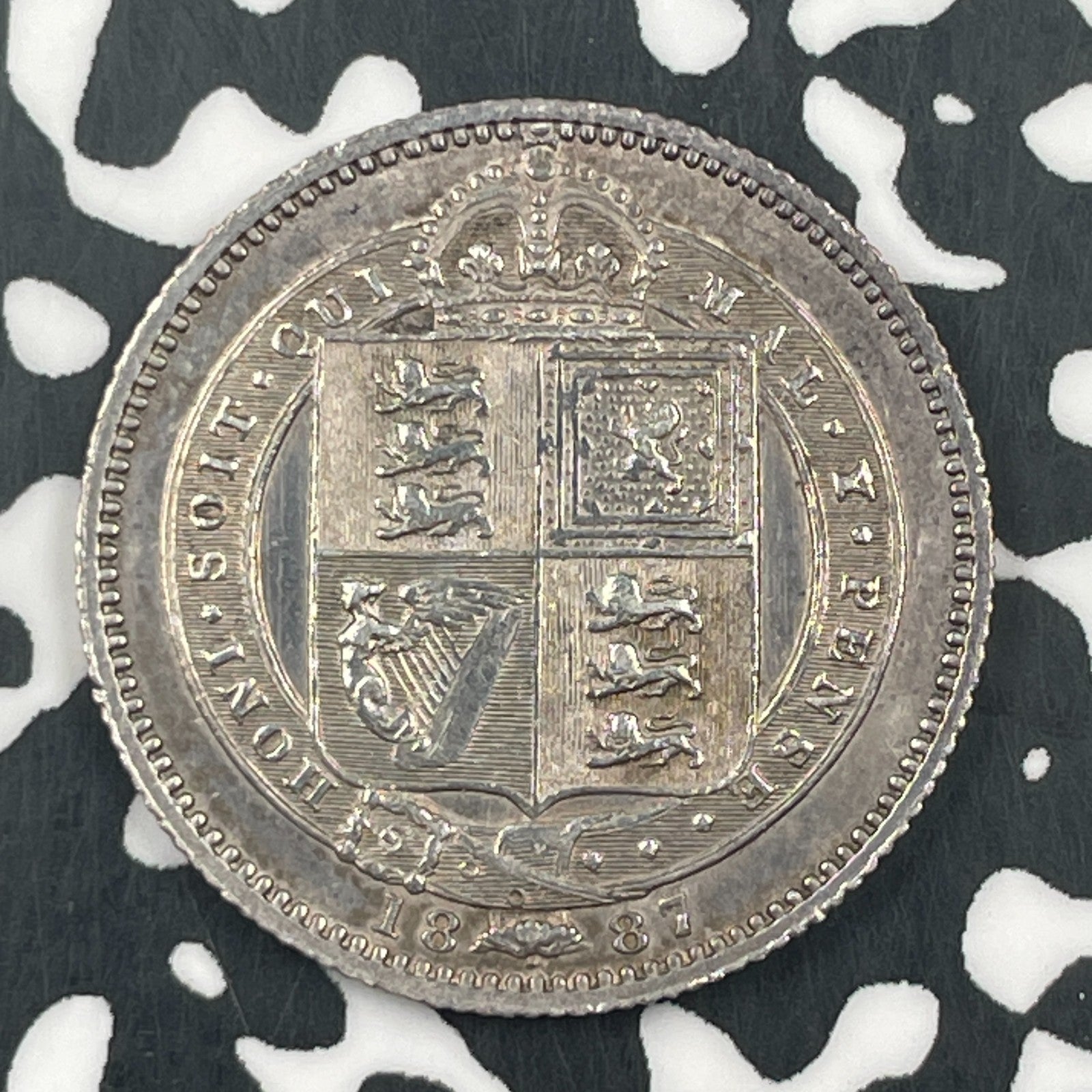 1887 Great Britain 1 Shilling Lot#F5709 Silver! Nice!