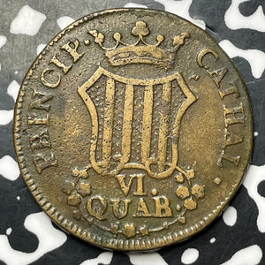 1811 Spain Catalonia 6 Quartos Lot#MK342