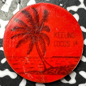 1968 Keeling Cocos Islands 2 Rupees Lot#JM7187 Scarce! KM#Tn14