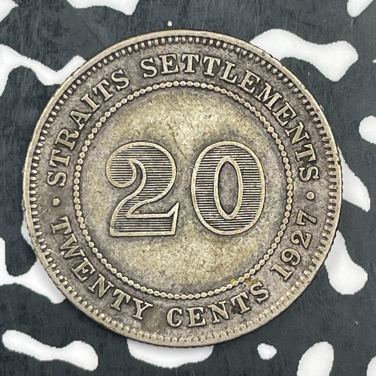 1927 Straits Settlements 20 Cents Lot#F8906 Silver!