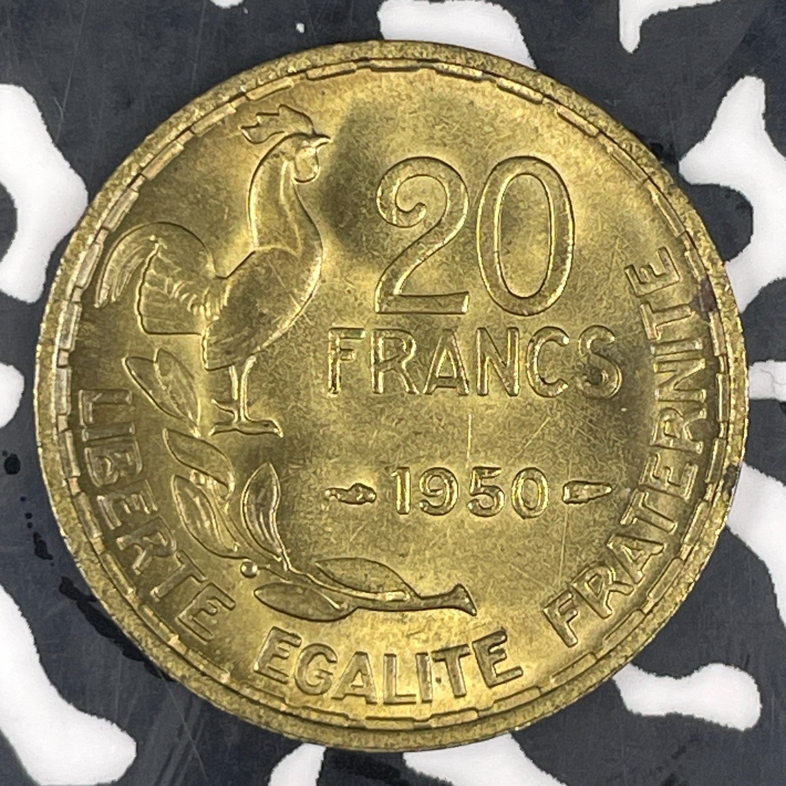 1950 France 20 Francs Lot#C9208 High Grade! Beautiful! KM#916.1