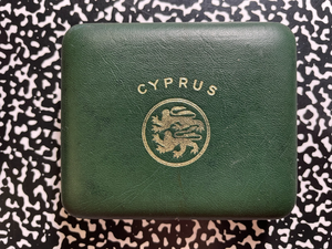 1955 Cyprus 5x Coin Proof Set Lot#B2659 With Original Case