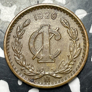 1920-Mo Mexico 1 Centavo Lot#JM8131 Nice! Key Date!